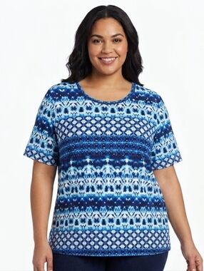 NWT Rafaella Weekend  Studded Top (Runs Small)